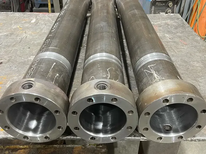 Three heavy wall cylinder barrels ready for assembly